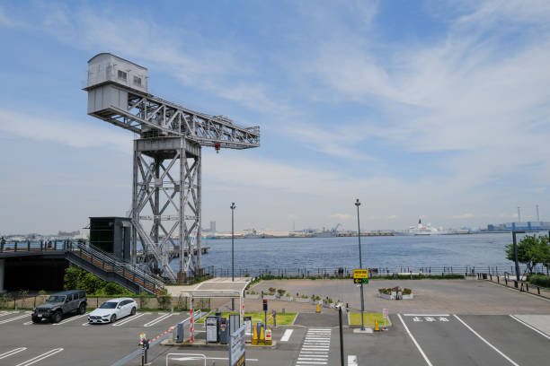 Japan, Yokohama 21 May 2024: Landscape with Yokohama Port and Hammerhead.