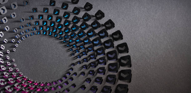 istock Mesmerizing Cut Paper Artwork Featuring a Gradient Pattern of Repeated Square Shapes on Gray Background 2157986696
