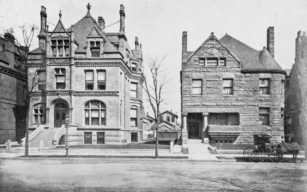 istock Antique photograph of Chicago: Michigan Block 2157989476