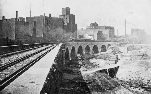 istock Antique photograph of Minneapolis: Mill district 2157989841