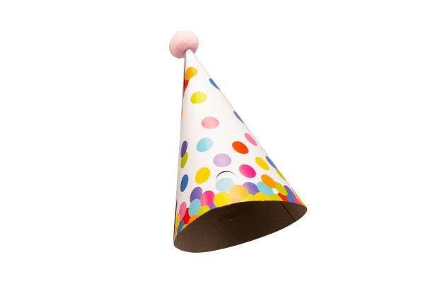 istock Colorful birthday cap isolated on white background 2157992515