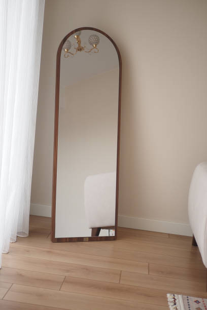 istock Enhance space with Elegant Standing Mirror by Bright Window, style natural light 2157992834