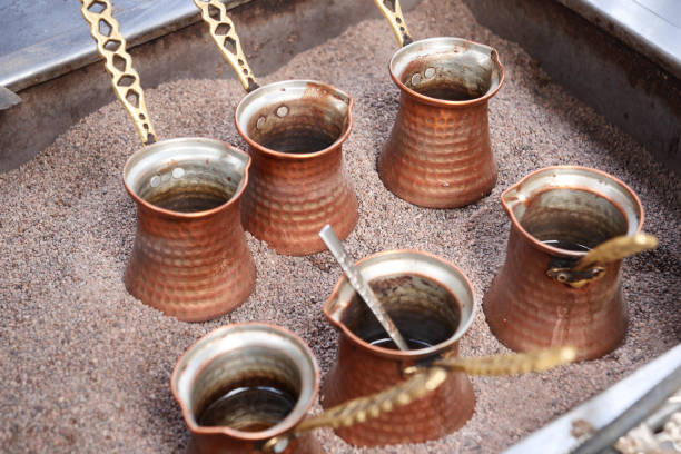 istock top view of making traditional turkish coffee on sand 2157994380