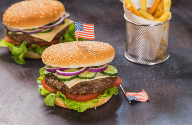 istock Burger for 4th of July Celebration 2158005610
