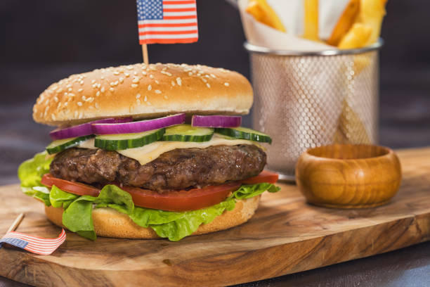 istock Burger for 4th of July Celebration 2158005620