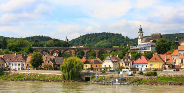 Emmersdorf, Lower Austria, 23-05-24. Emmersdorf an der Donau is a town in the district of Melk in the Austrian state of Lower Austria. A pretty town located on the River Danube and is apopular spot for river cruises to stop