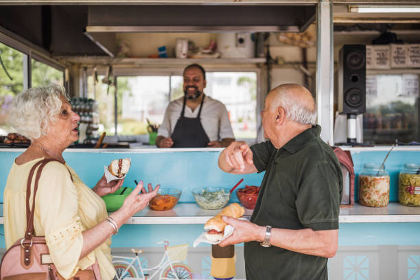istock Outdoor Food Stall Afternoon Gathering 2158008644
