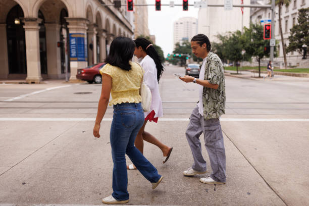 istock Modern students use online maps for directions in the city 2158012399