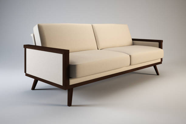 istock A close up of a couch with a white cover on it 2158012629