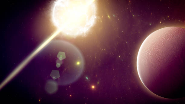 Sun from another galaxy and exoplanets stars and planets