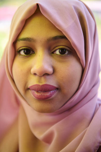 istock Close up Portrait of a Joyful Middle Eastern Hijabi 2158013543