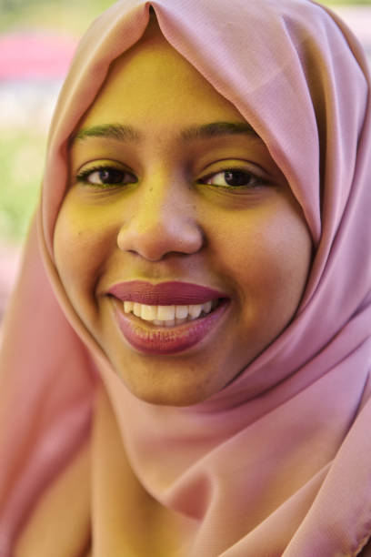 istock Close up Portrait of a Joyful Middle Eastern Hijabi 2158014833
