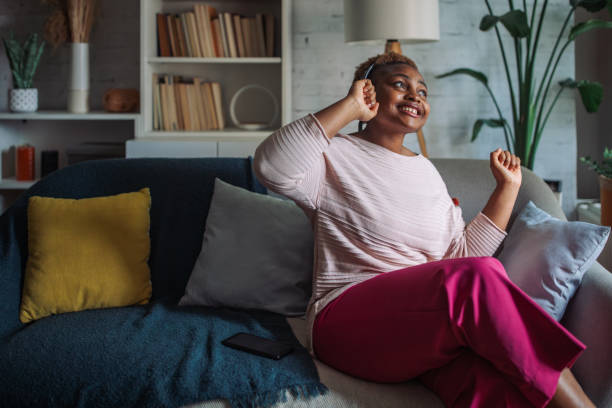 istock Unwinding at Home with Music 2158031385
