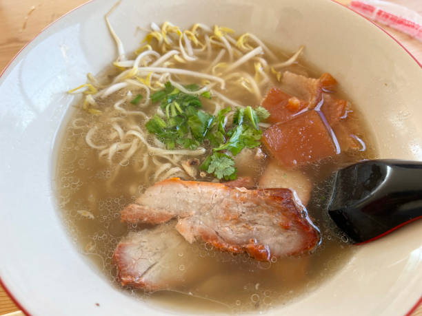 istock japanese noodles with pork on table 2158034661