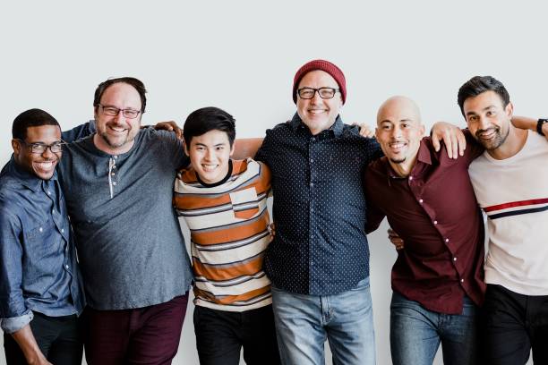 istock Cheerful diverse people embracing each other 2158042834