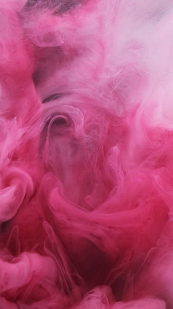 istock Color fume cloud ink water drop pink smoke wave 2158044729