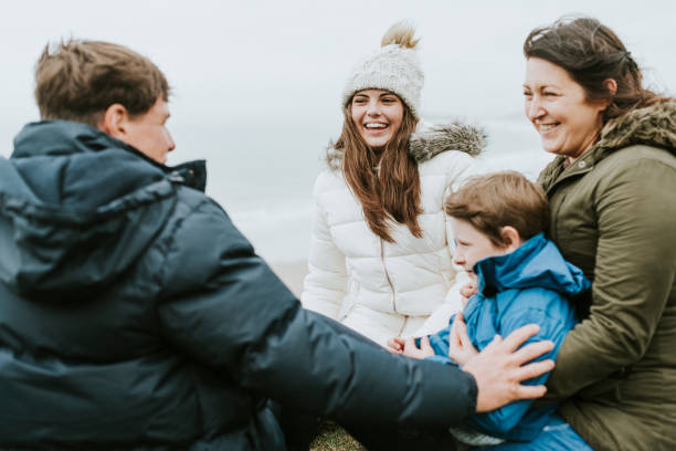 istock Happy family having fun together 2158045504