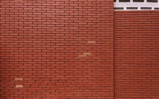 background concept of weathered red brick wall  with vintage and retro style