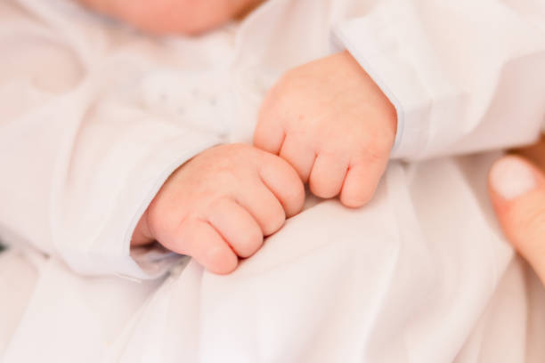 Close-up of a newborn's hands