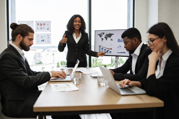 istock Business meeting with presentation and teamwork in office 2158051349