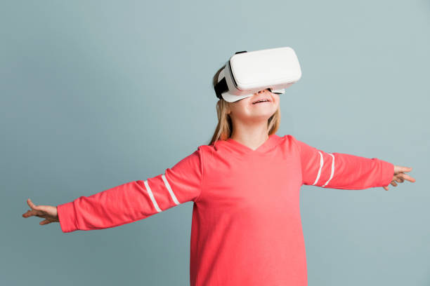 istock Little girl experiencing a VR headset 2158059320