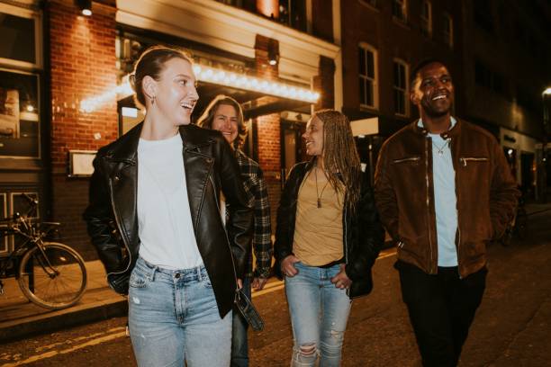 istock Diverse friends city night out 2158060757