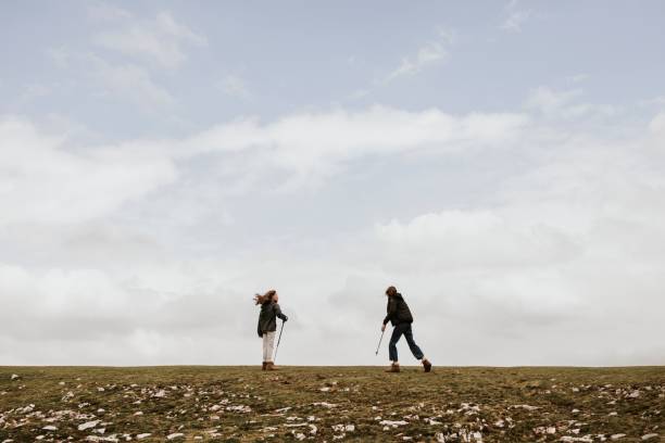 istock Women hiking on mountain, outdoor activity 2158061966
