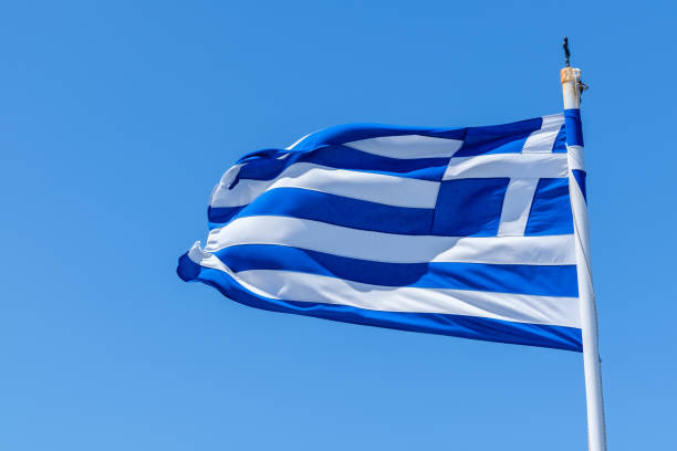 istock The Greek national flag 2158061976