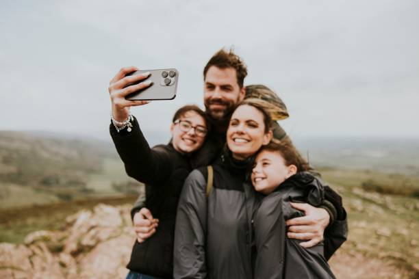 istock Happy family selfie, outdoor activity 2158062122
