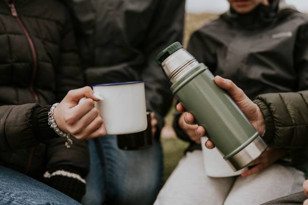 istock Camping stainless steel bottle, mug 2158062222