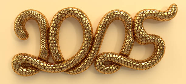 istock 3D Happy New Year 2025 text design 2158063487