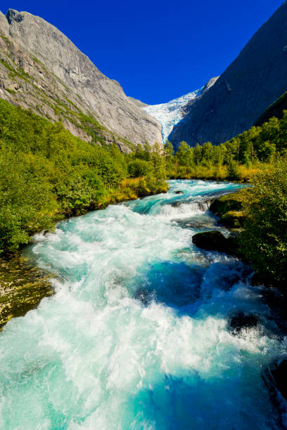 Briksdal Glacier, Briksdalsbreen, Jostedalsbreen Glacier, Jostedalsbreen National Park, Norway, Scandinavia, Europe