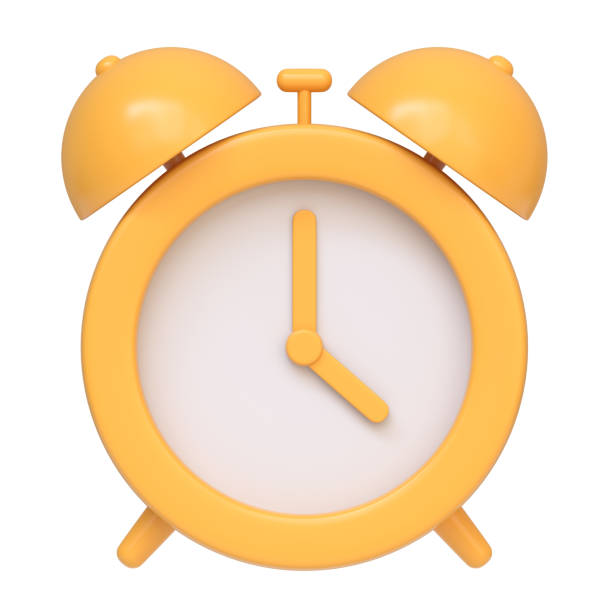 istock Classic yellow alarm clock isolated on a white background 2158077244