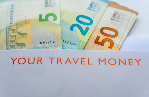 Travel euros in a travel envelope