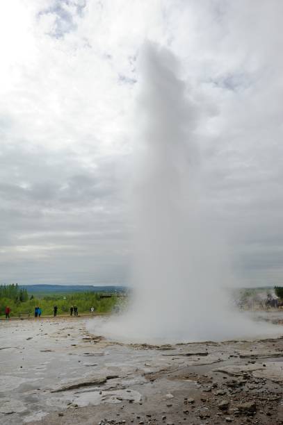 istock Visitors waiting for the geothermal hot spring to blow 2158091361