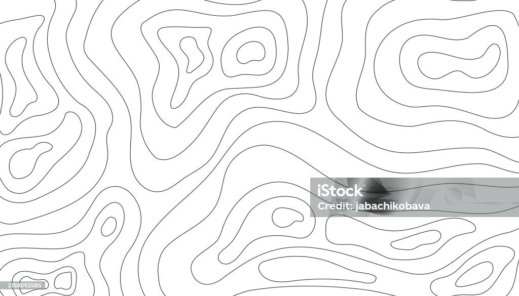 Standard Line Geography Topographic Map Background Geographic Line Map With Elevation ...