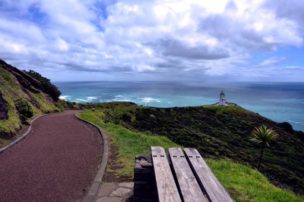 istock Viewing Cape Rainga lighthouse, New Zealand 2158093024