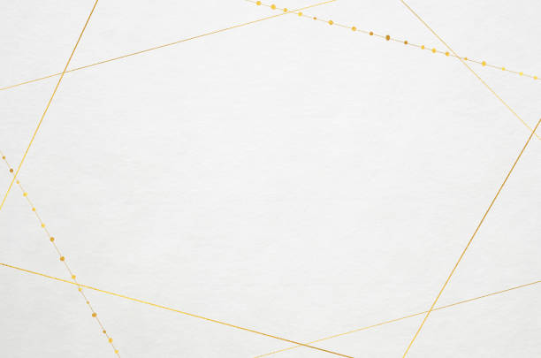 istock White Japanese Washi paper texture with classy gold pattern 2158094040