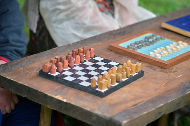 Playing ancient chess shatranj and Persian checkers dama