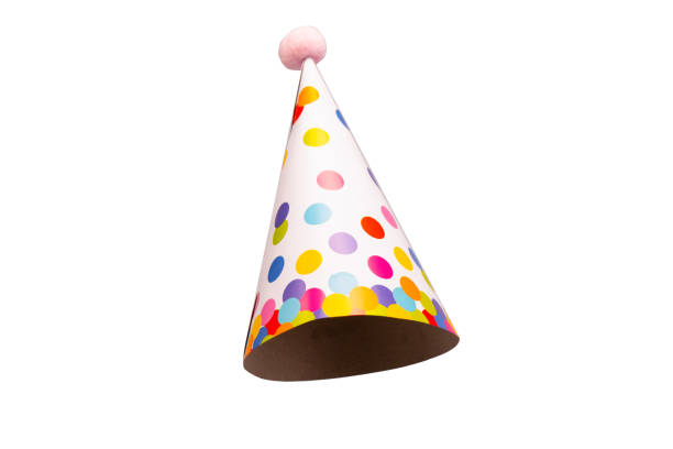 istock Colorful birthday cap isolated on white background 2158098608