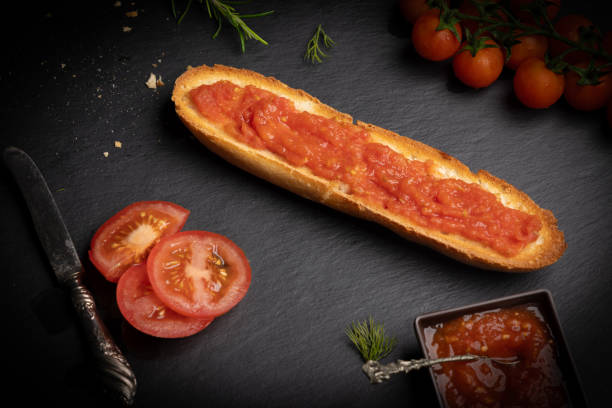 istock Spanish Tomato Tostada on Baguette 2158105768