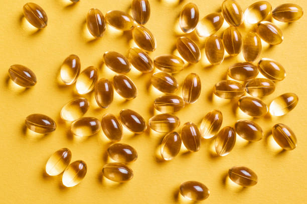 istock Fish oil Omega 3 capsules 2158108016