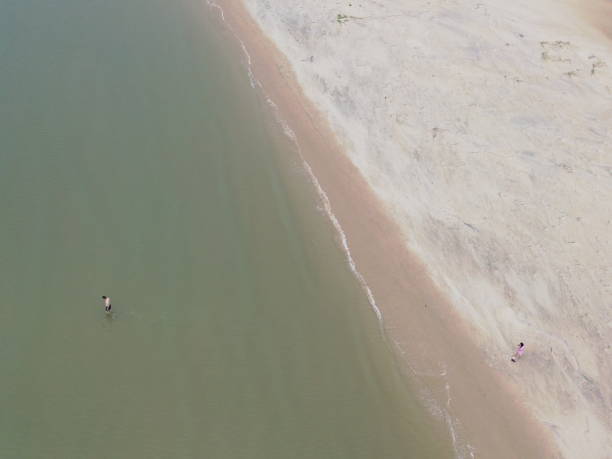 istock View from top of sea water and beach 2158117014