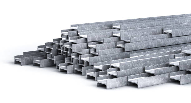 Stack of metal steel h beam for construction industry