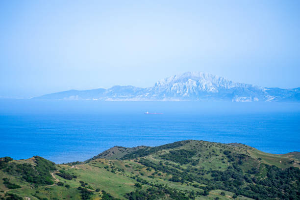 istock Panoramic view of Gibraltar Strait from Spanish side 2158125242