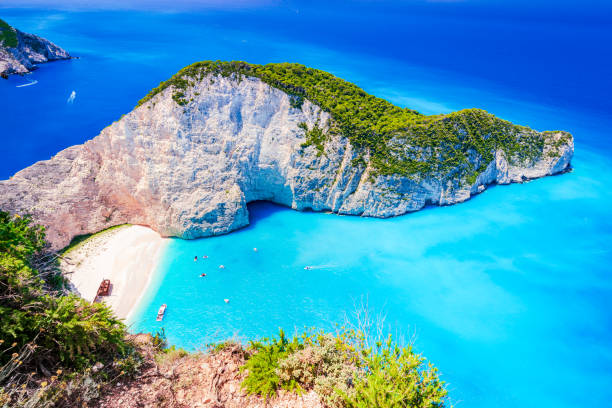 istock Zakynthos, Greece. Famous Navagio Beach, Greek Islands. 2158125462