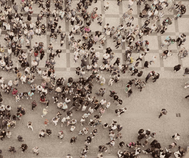istock Crowd of people from above 2158132217
