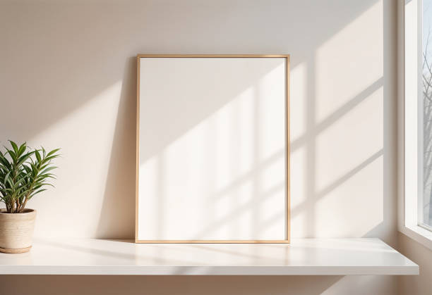 istock Frame Interior Wall Art Poster Room Mockup 2158133513