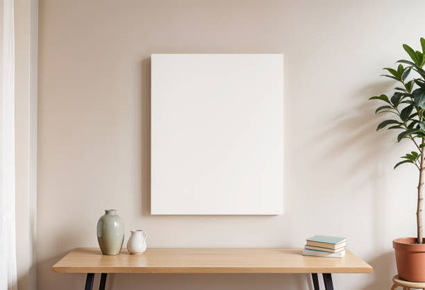 istock Frame Interior Wall Art Poster Room Mockup 2158133516
