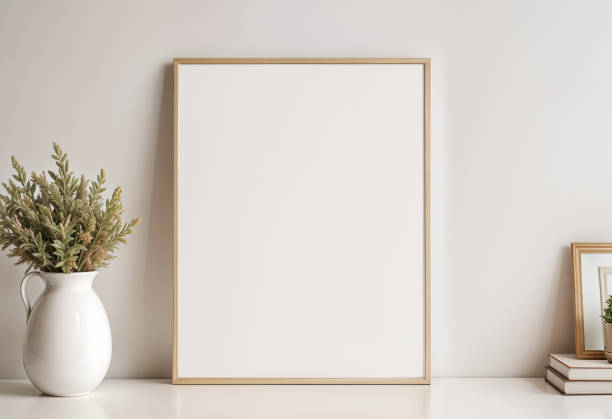 istock Frame Interior Wall Art Poster Room Mockup 2158133523